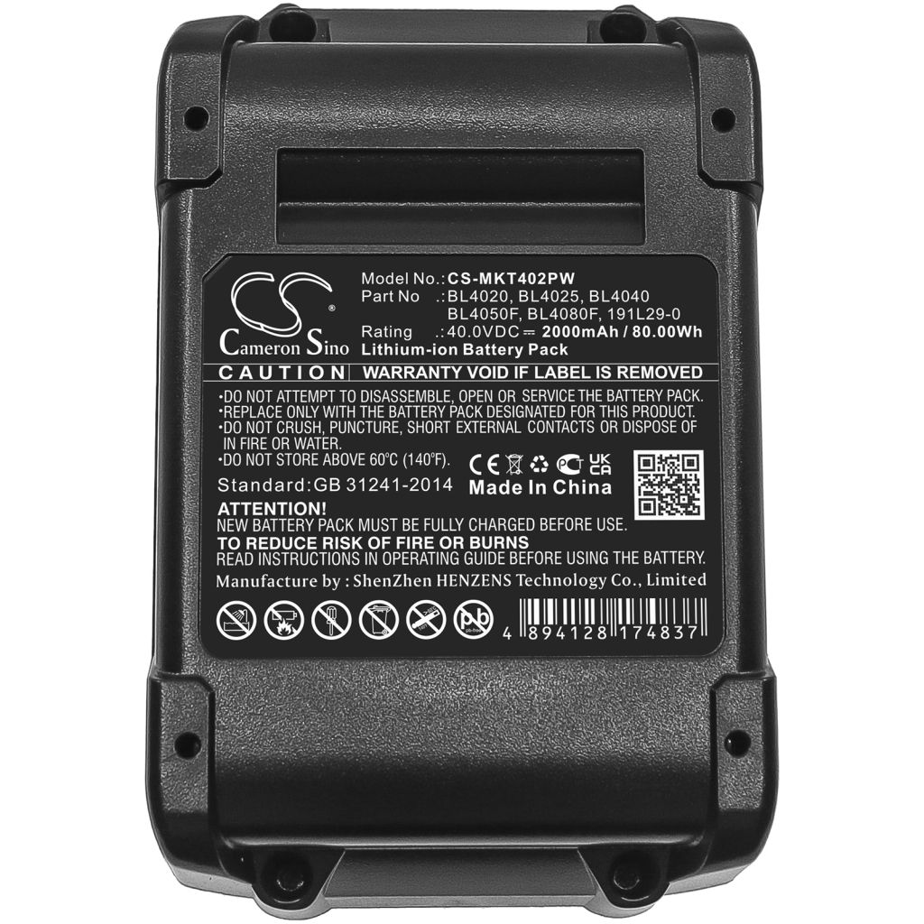 Battery Replaces BL4080F