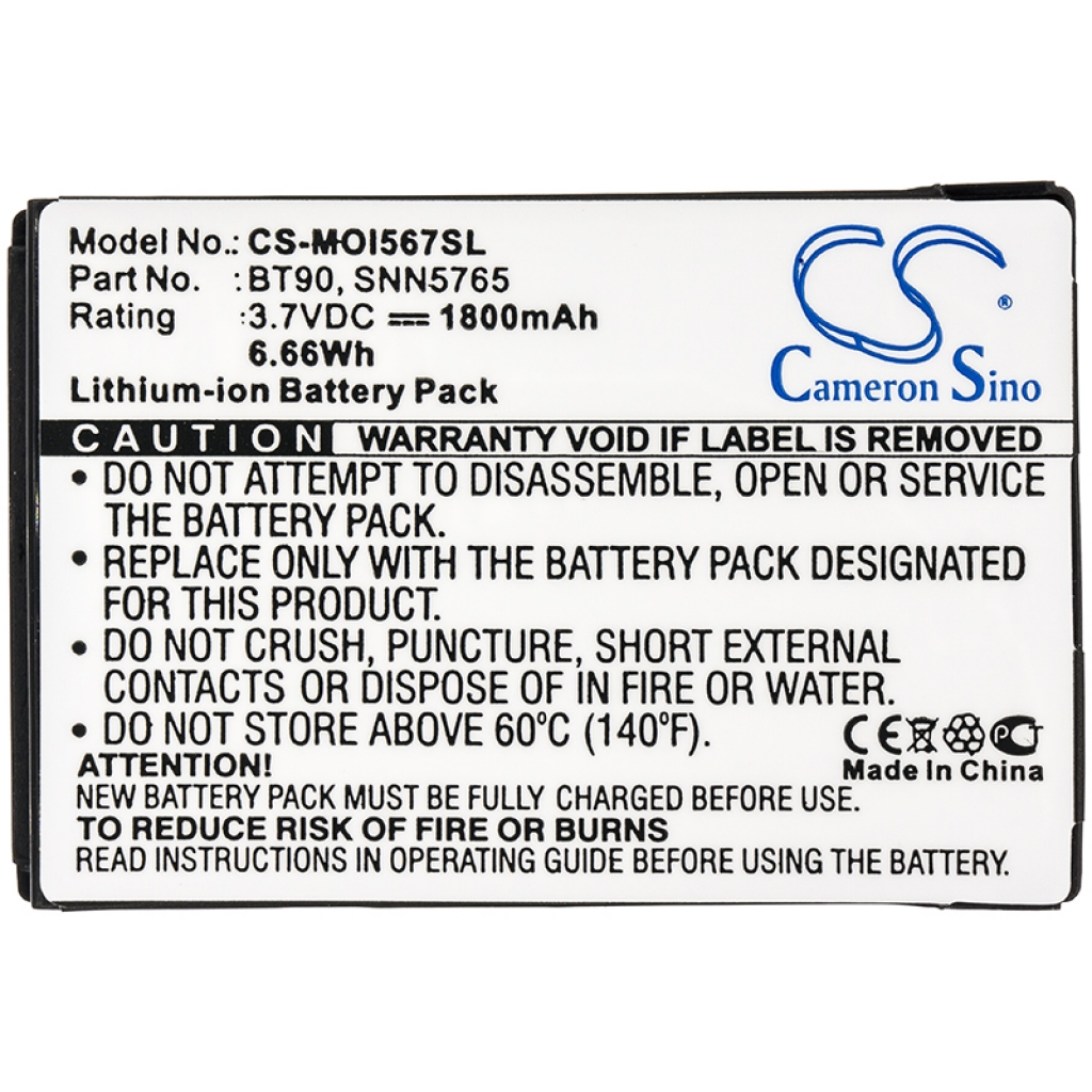 Batterier till mobiltelefoner Motorola CS-MOI567SL