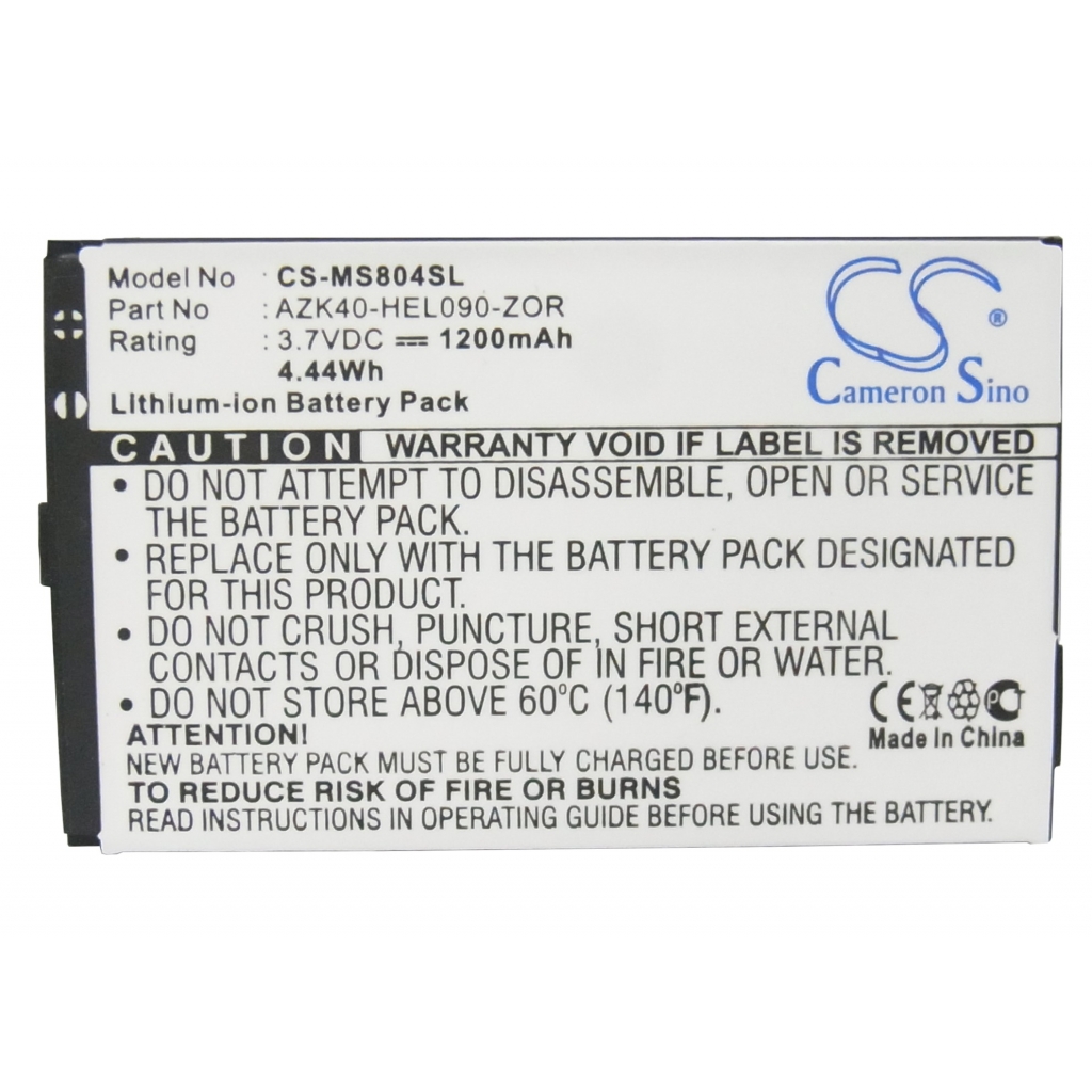 Batterier till mobiltelefoner O2 CS-MS804SL