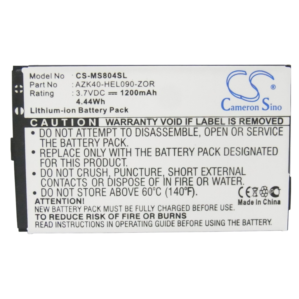 Battery Replaces AZK40-HEL090-ZOR