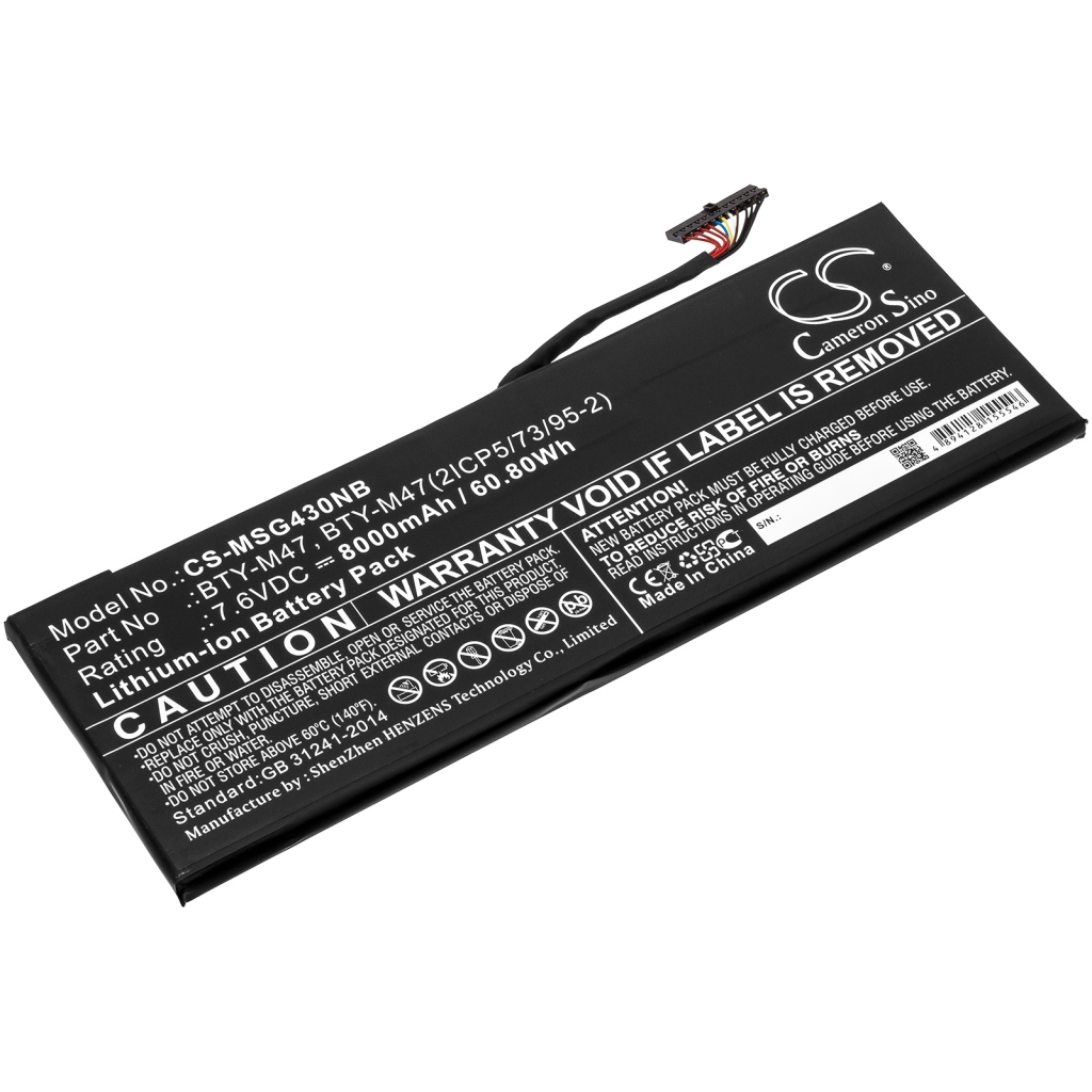 Batterier Ersätter GS40 6QE-079NL