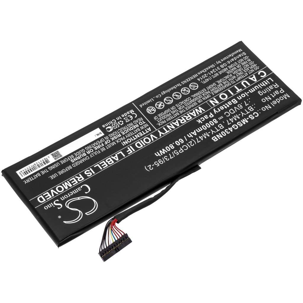 Batterier Ersätter GS43VR PHANTOM PRO-069