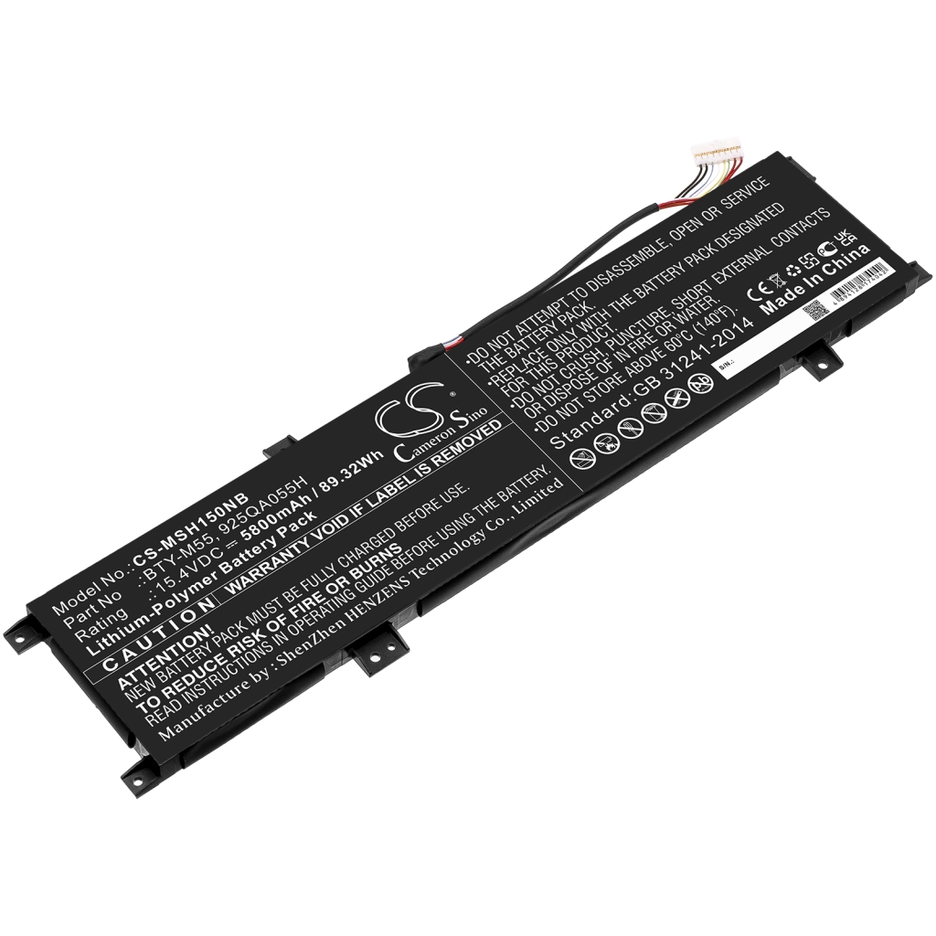 Batterier till bärbara datorer MSI CS-MSH150NB