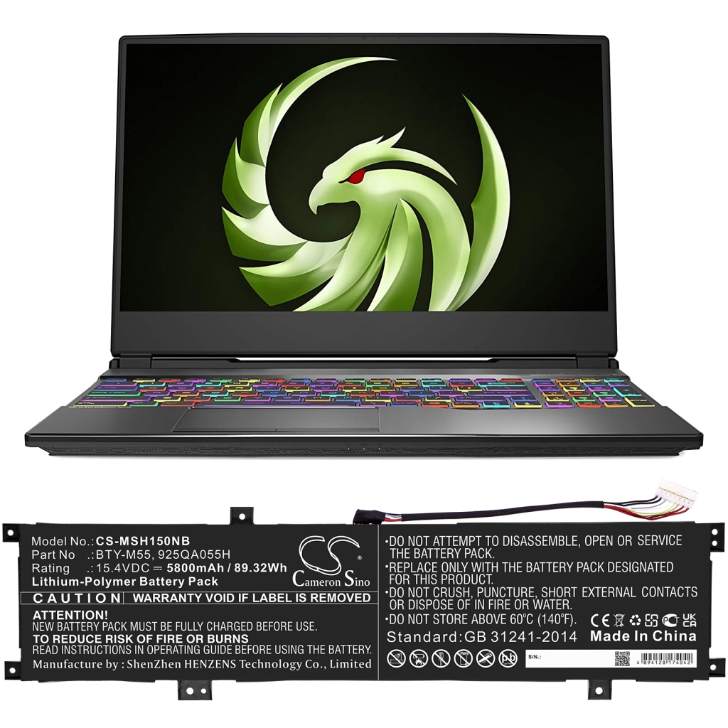 Notebook battery MSI CS-MSH150NB