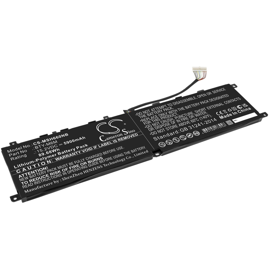 Notebook battery MSI CS-MSH660NB