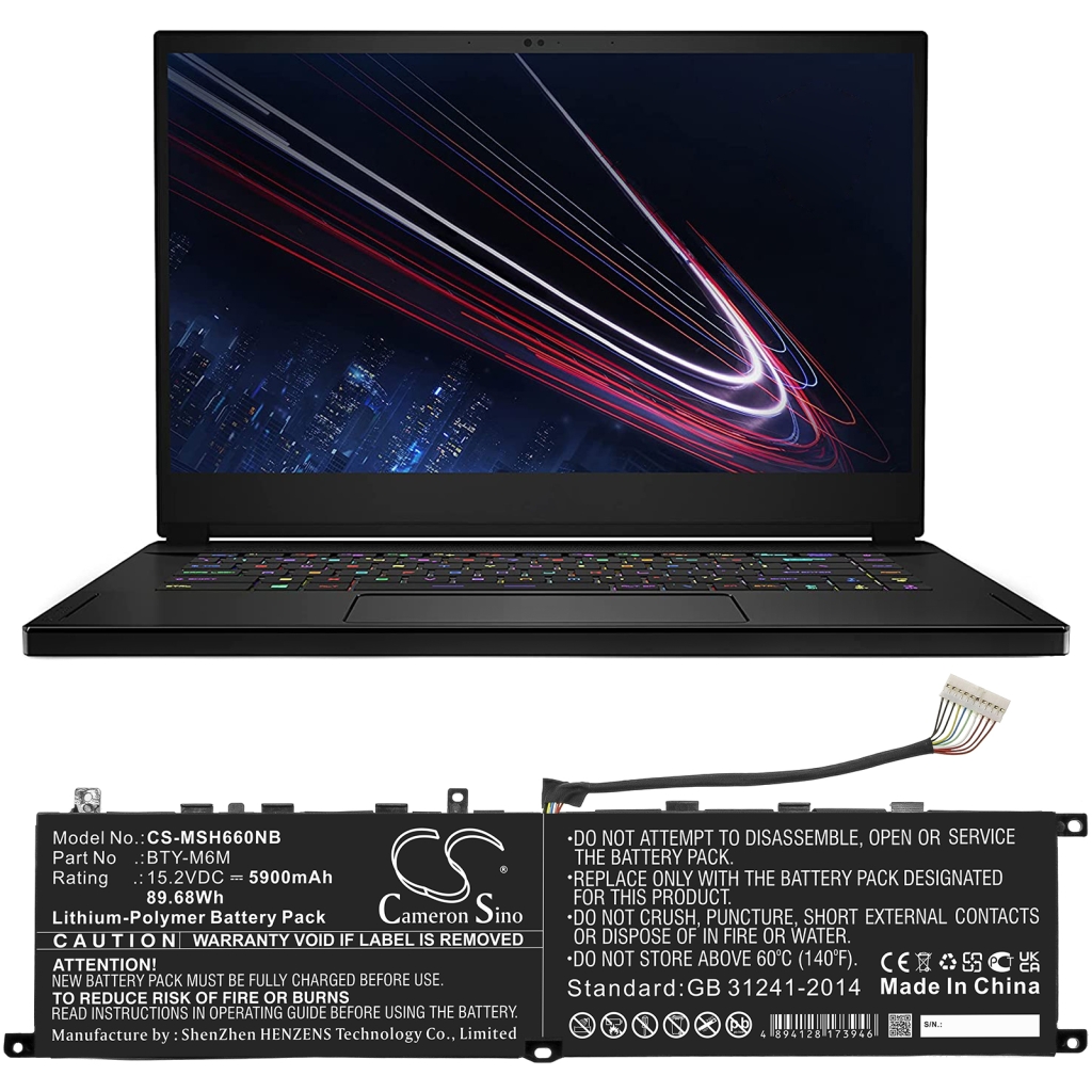 Notebook battery MSI CS-MSH660NB