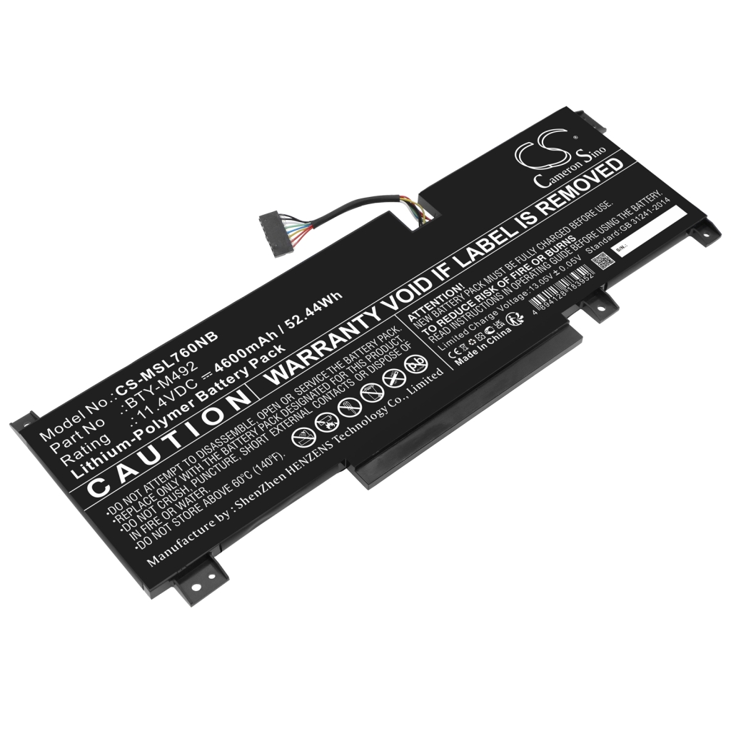 Batterier Ersätter Pulse GL76 11UEK-009XFR