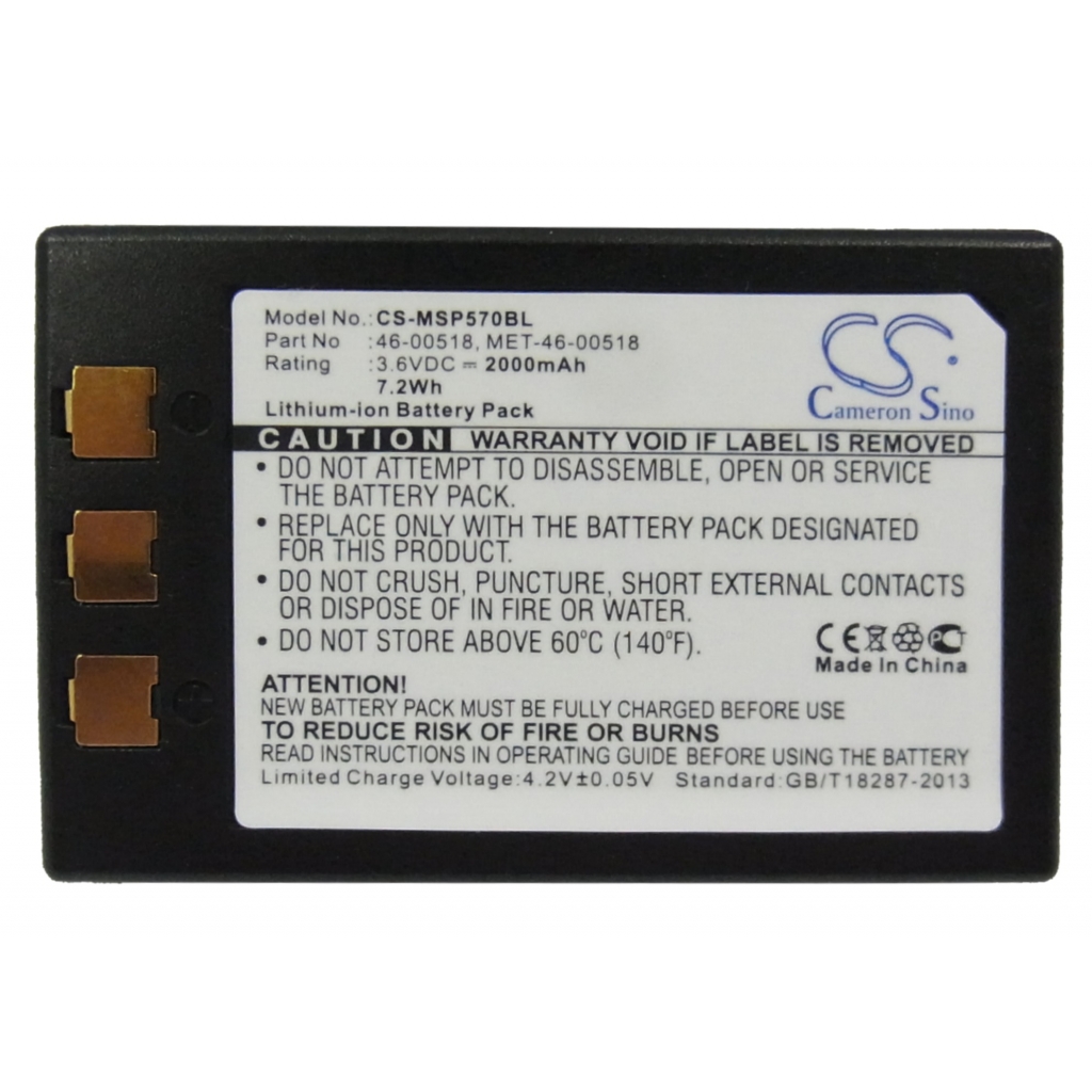 Batterier för skanner Metrologic CS-MSP570BL