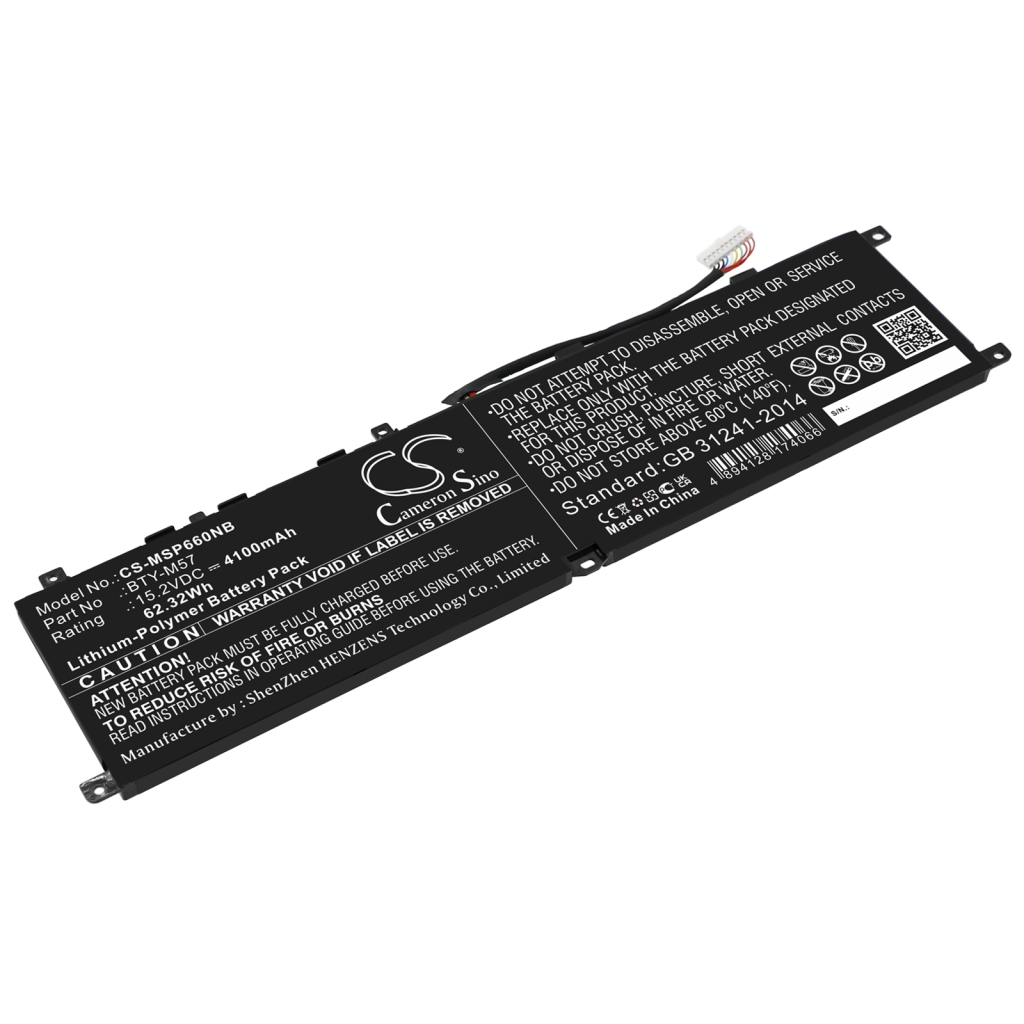 Batterier till bärbara datorer MSI CS-MSP660NB