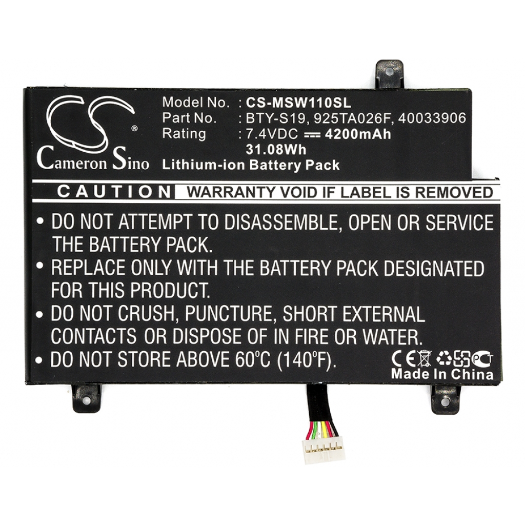 Batterier för surfplattor MSI CS-MSW110SL