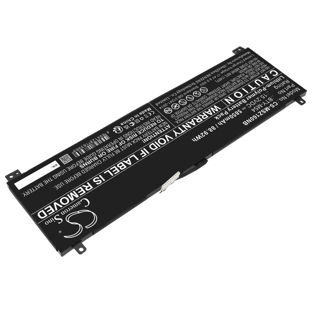 Batterier till bärbara datorer MSI CS-MSZ160NB