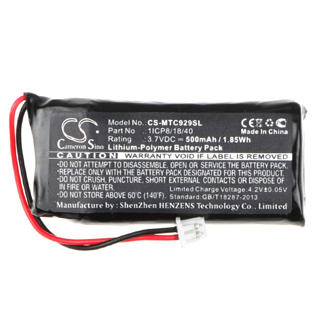 Batterier för trådlösa hörlurar och headsets Midland CS-MTC929SL