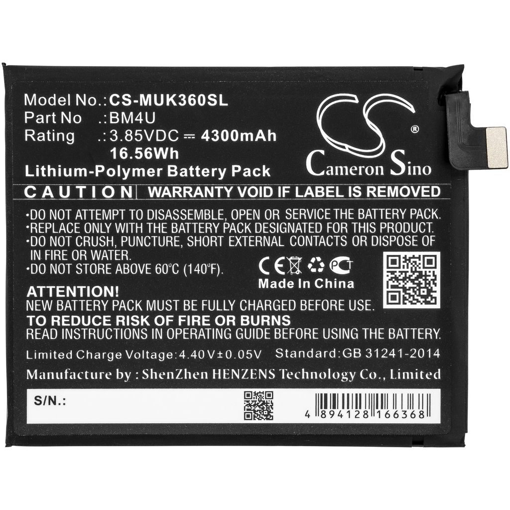 Batterier till mobiltelefoner Redmi CS-MUK360SL