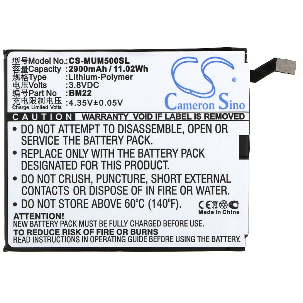 Batterier Ersätter Mi5 Pro Ceramic Edition Dual SIM
