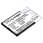 CS-MXR100MB<br />Batterier för  ersätter batteri R001710000