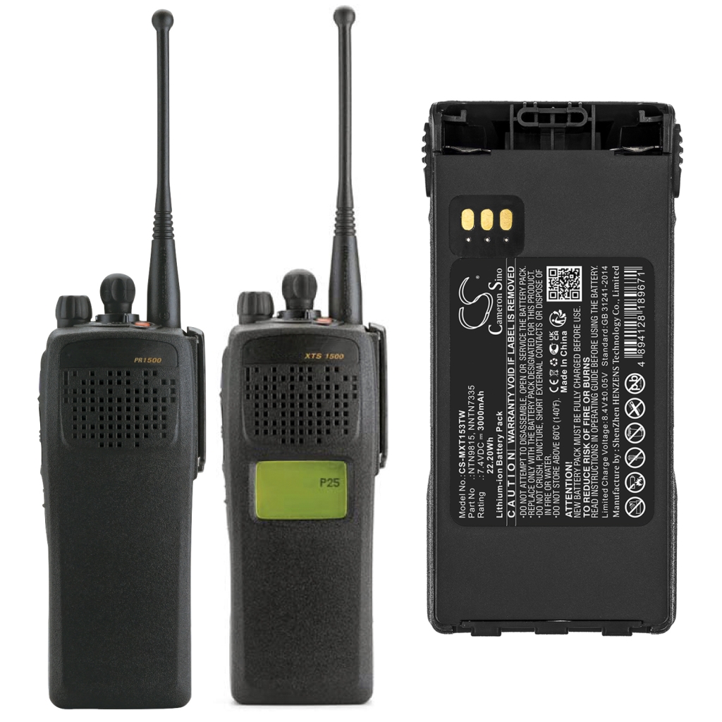 Batterier till radioapparater Motorola CS-MXT153TW