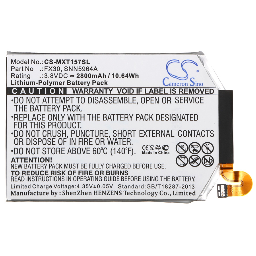 Batterier till mobiltelefoner Motorola CS-MXT157SL