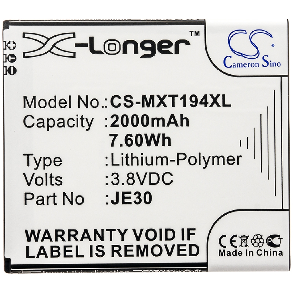 Batterier Ersätter XT1920-16