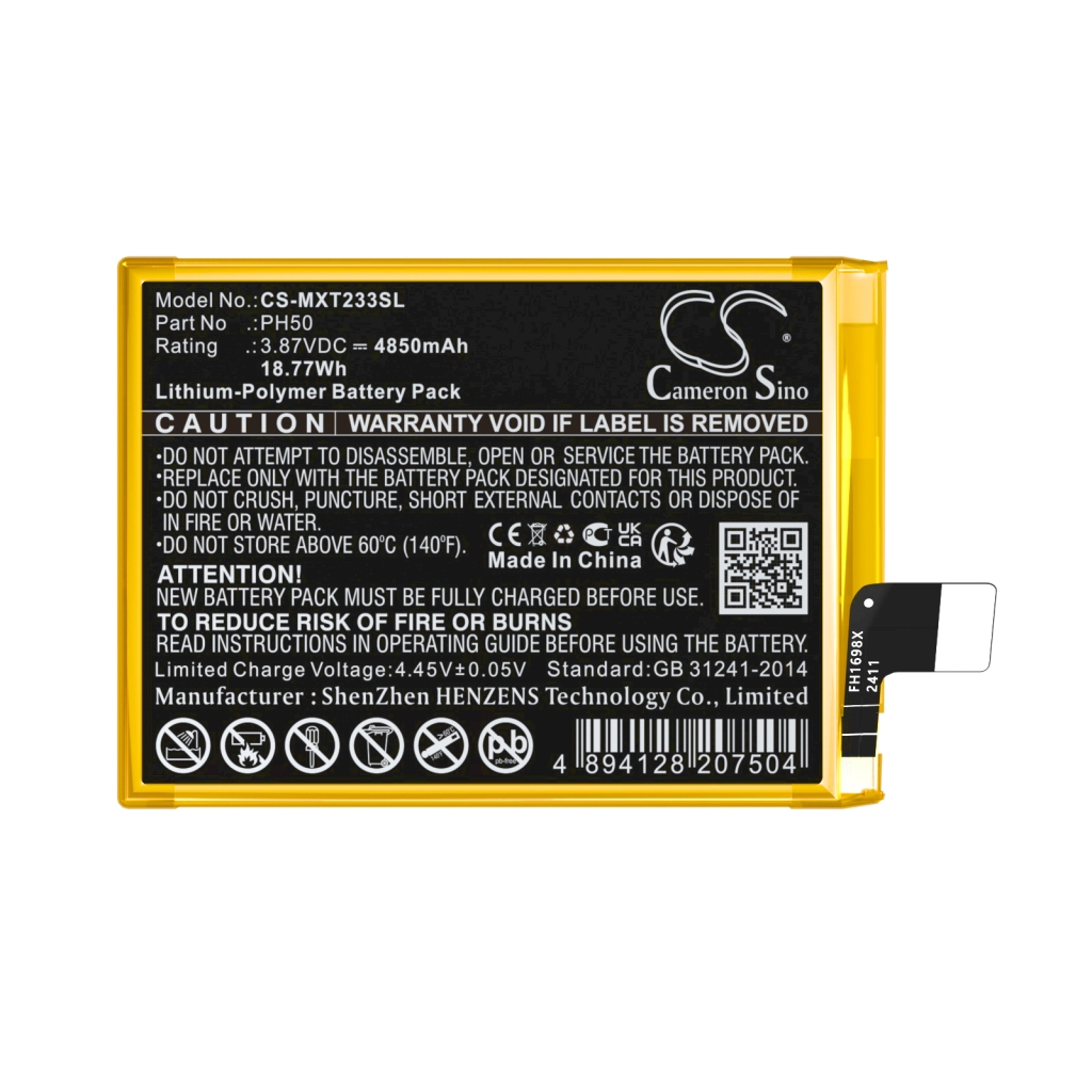 Compatible battery replacement for Motorola PH50