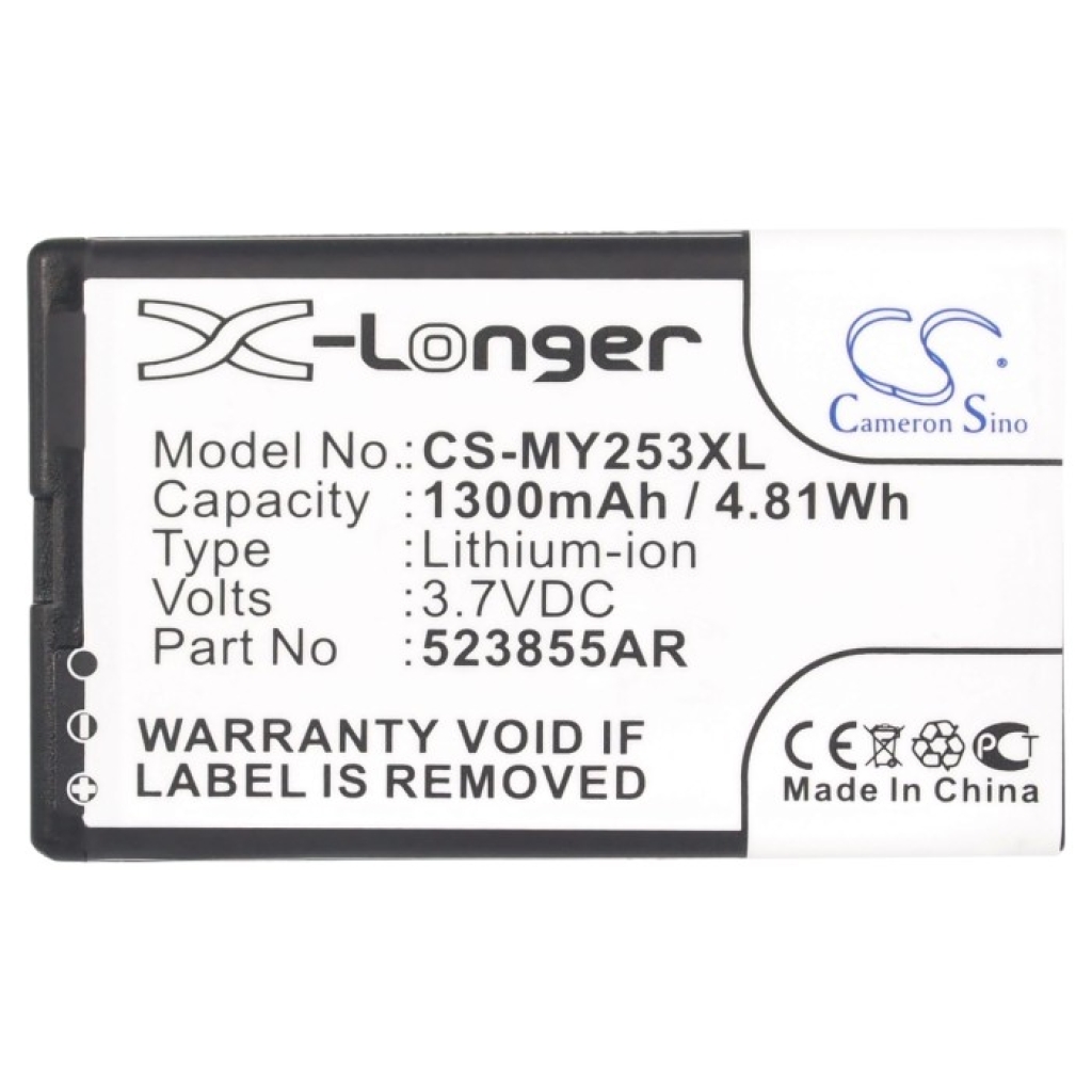 Battery Replaces P/N 523855AR