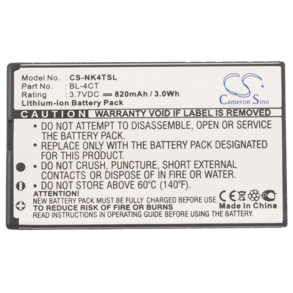 Batterier Ersätter BL-4CT