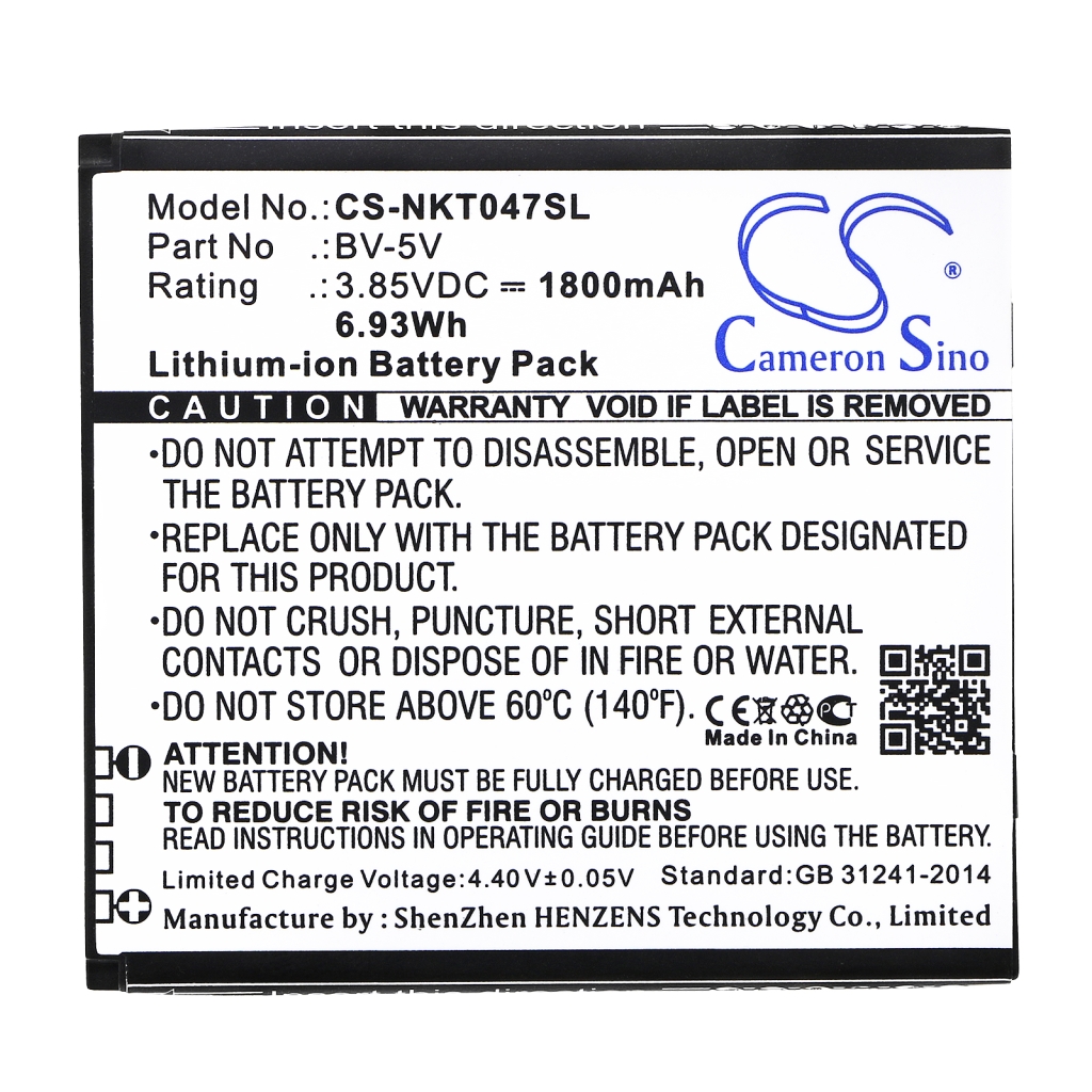 Batterier till mobiltelefoner Nokia CS-NKT047SL