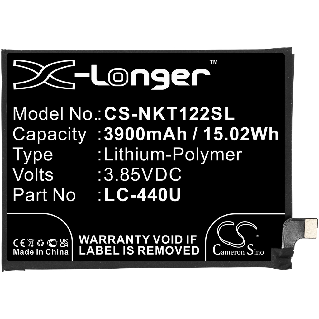 Batterier till mobiltelefoner Nokia CS-NKT122SL