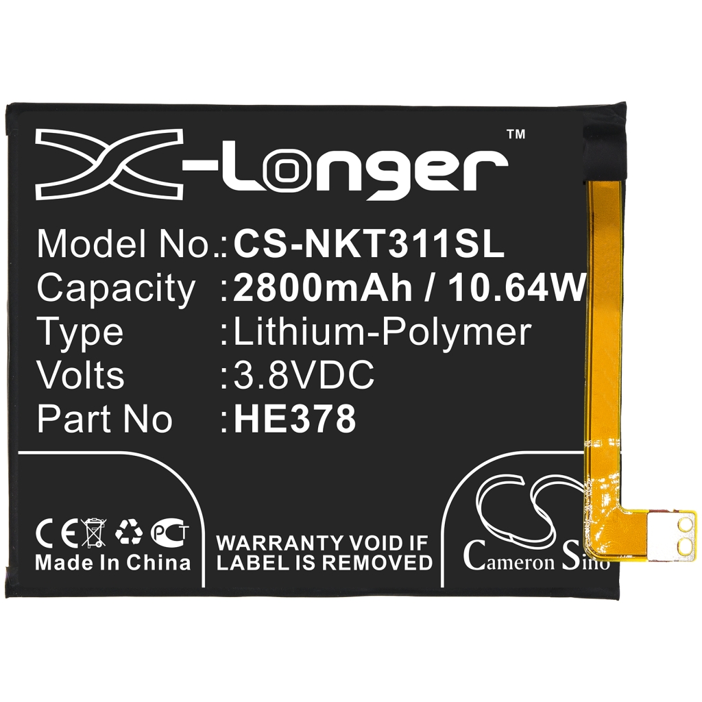 Batterier till mobiltelefoner Nokia CS-NKT311SL