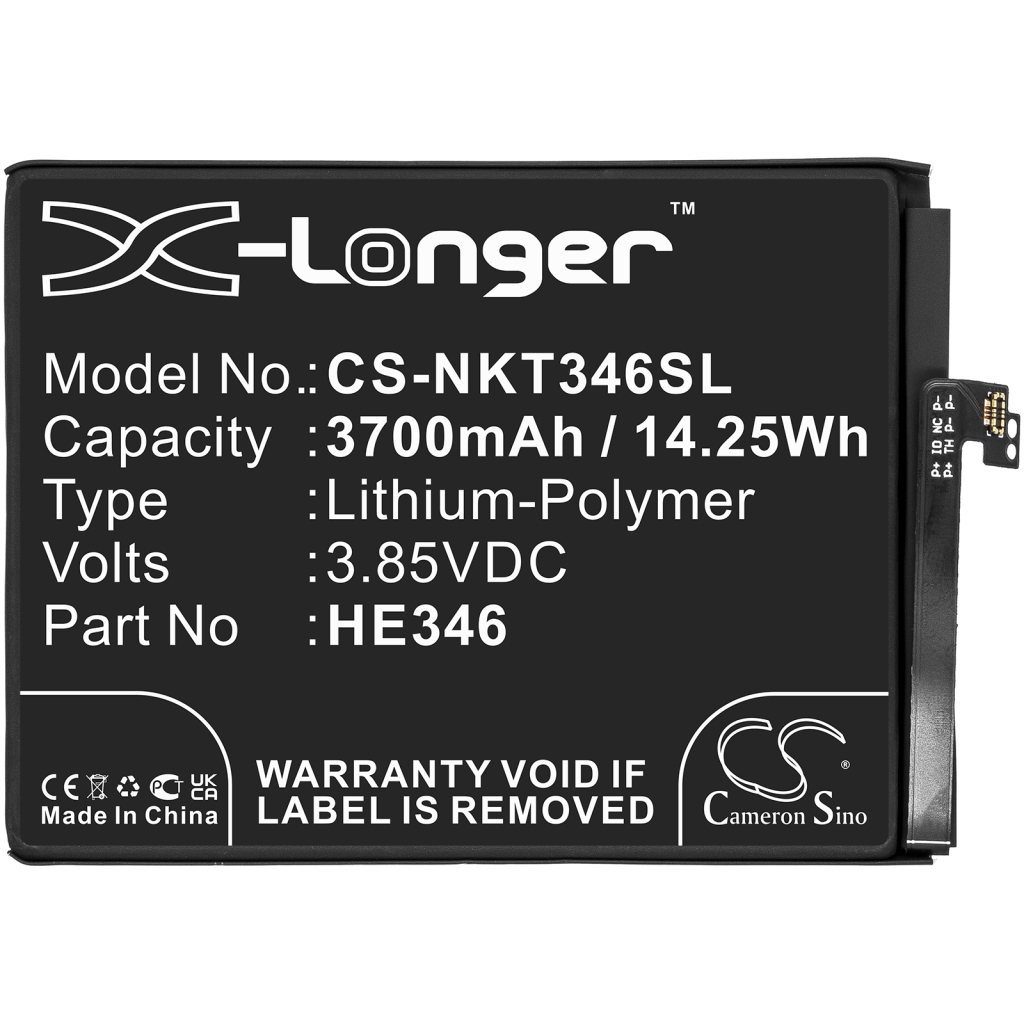 Batterier till mobiltelefoner Nokia CS-NKT346SL