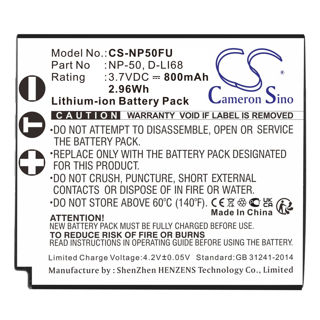 Camera Battery PENTAX OptioA36