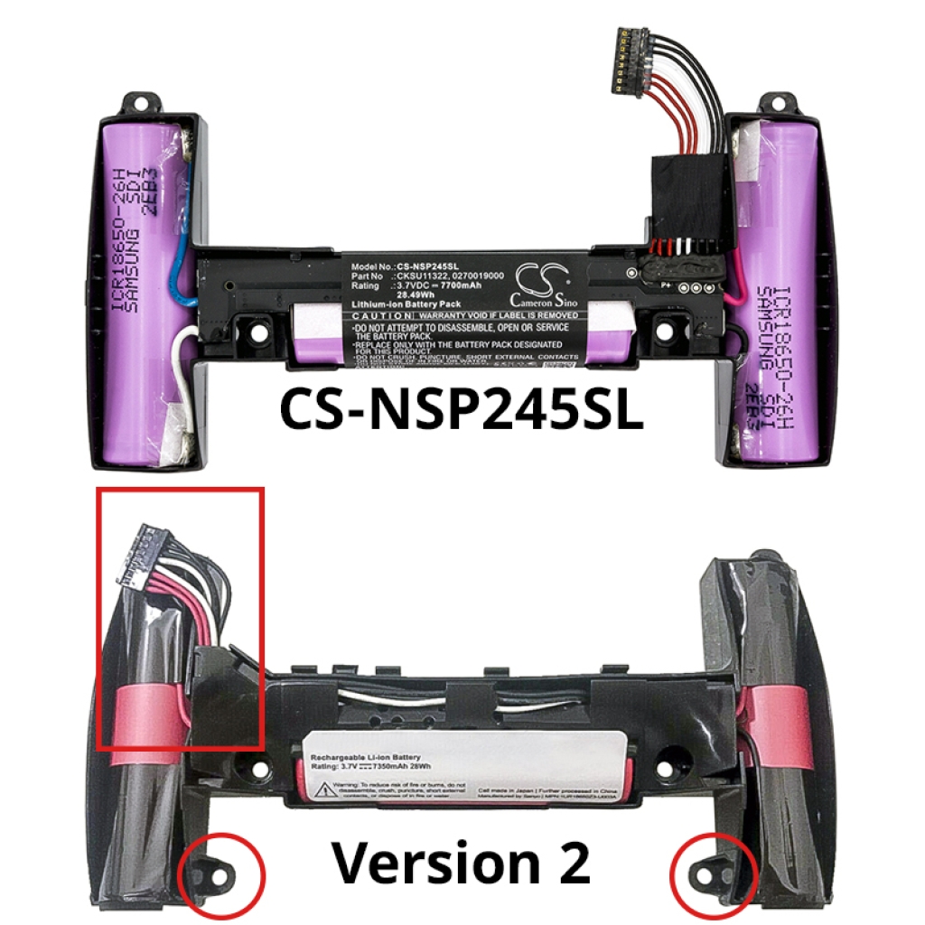 Batterier till spelkonsoler Nvidia P2450 (CS-NSP245SL)