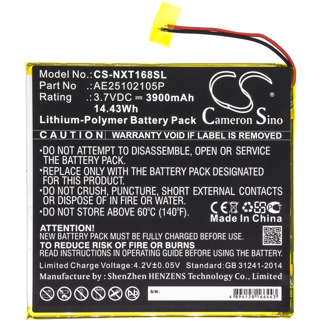 Tablet Battery Nextbook CS-NXT168SL