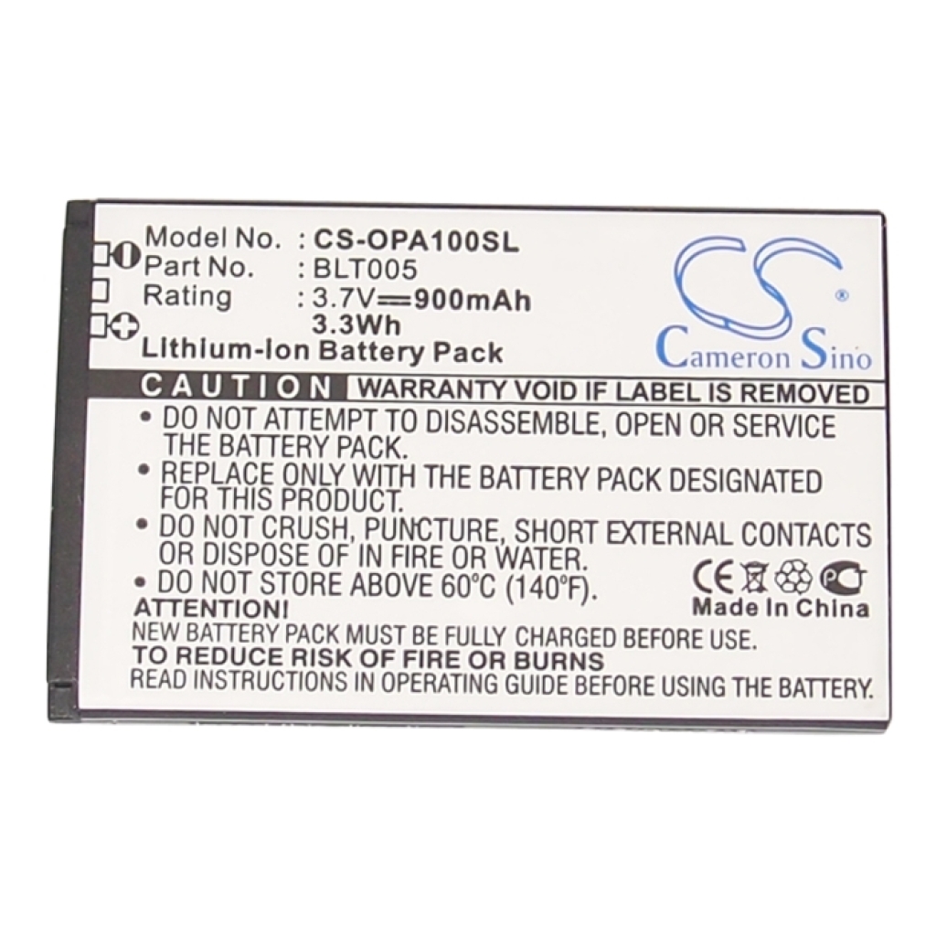Batterier till mobiltelefoner INQ CS-OPA100SL