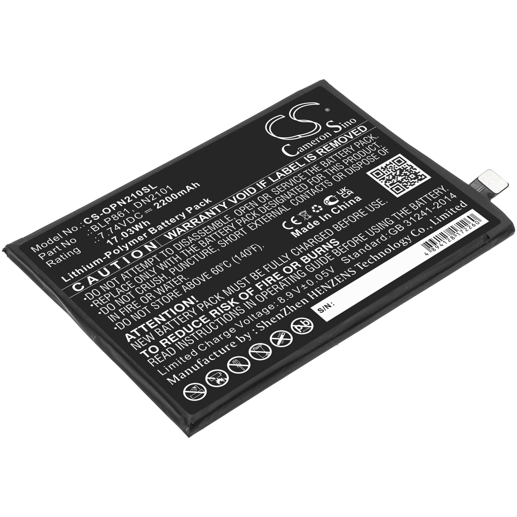 Batterier till mobiltelefoner Oneplus CS-OPN210SL