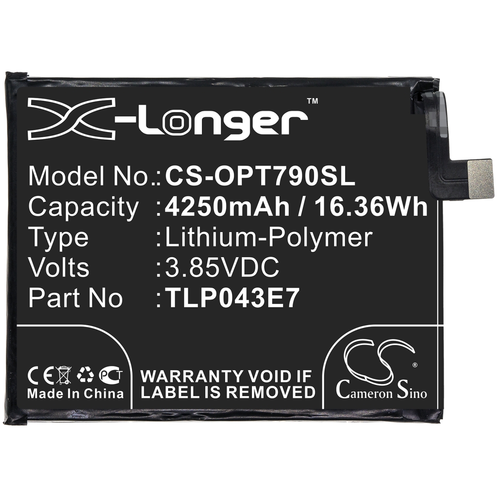 Batterier till mobiltelefoner Alcatel CS-OPT790SL