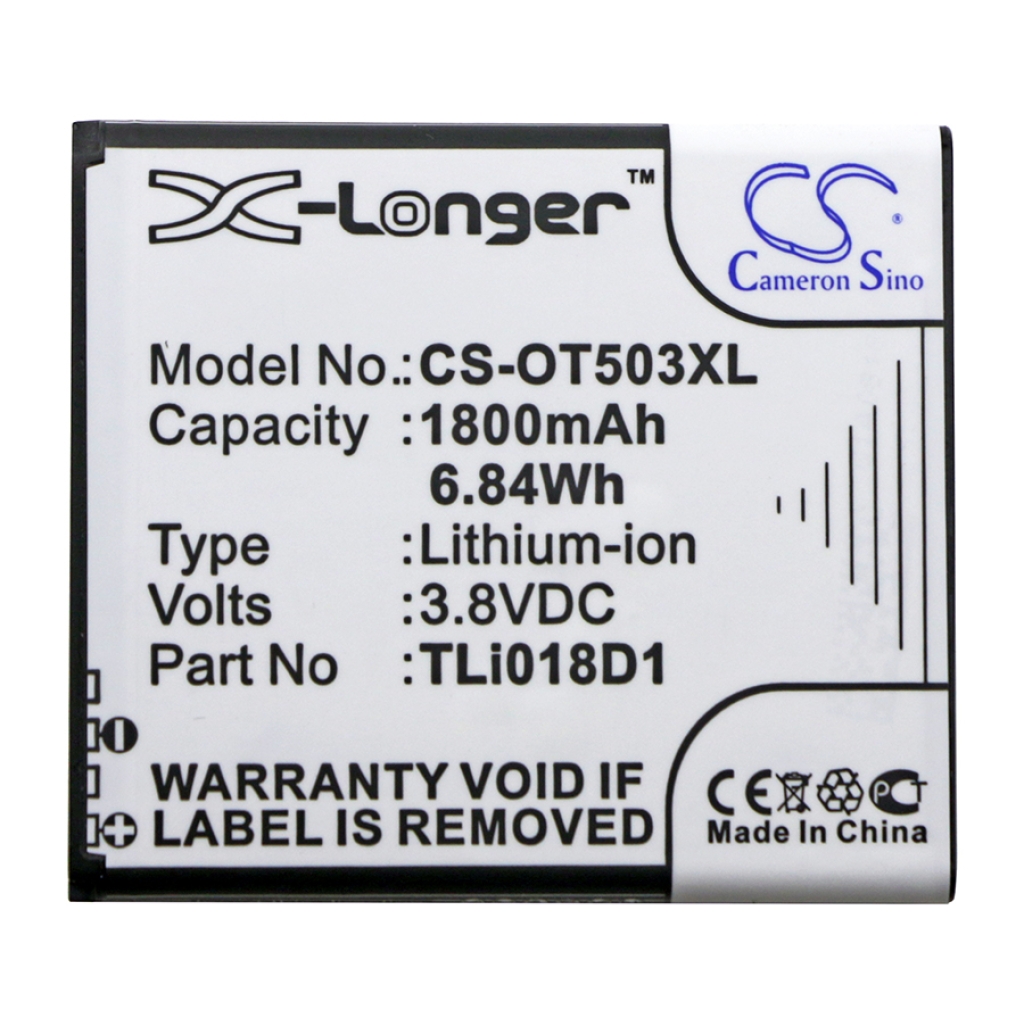 Batterier till mobiltelefoner TCL CS-OT503XL
