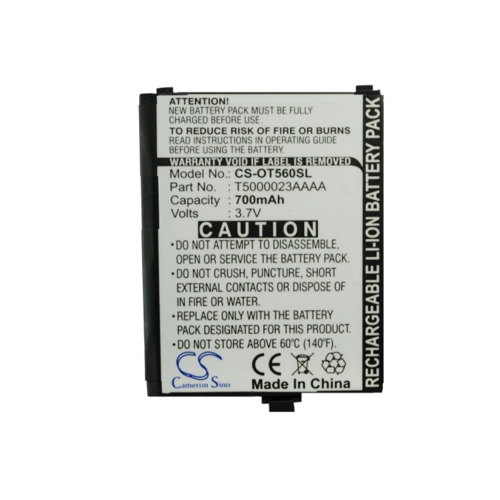 Batterier till mobiltelefoner Alcatel CS-OT560SL