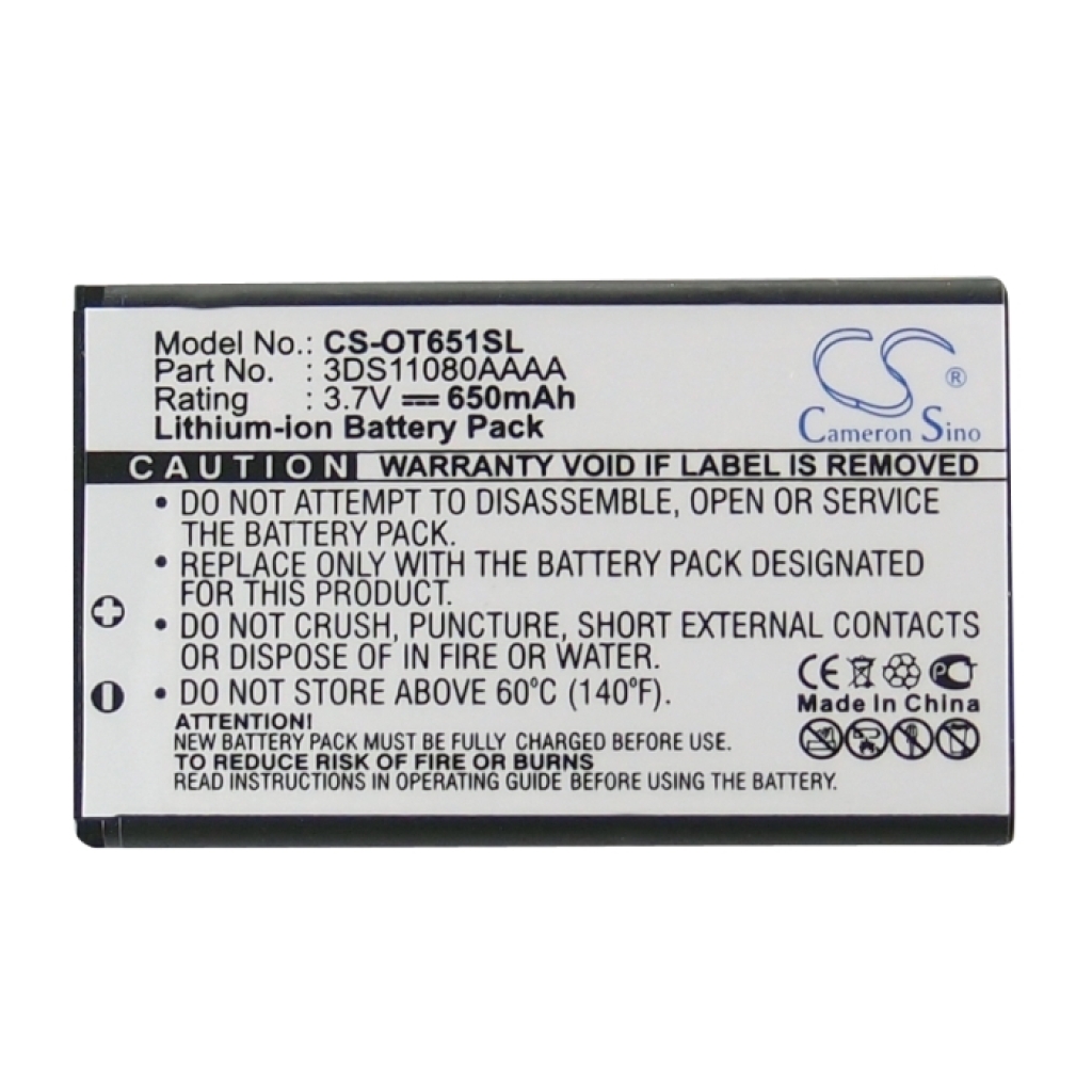 Batterier Ersätter 3DS10241AAAA