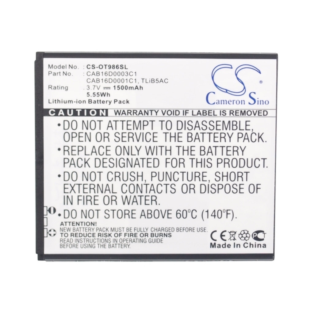 Battery Replaces CAB16D0002C1