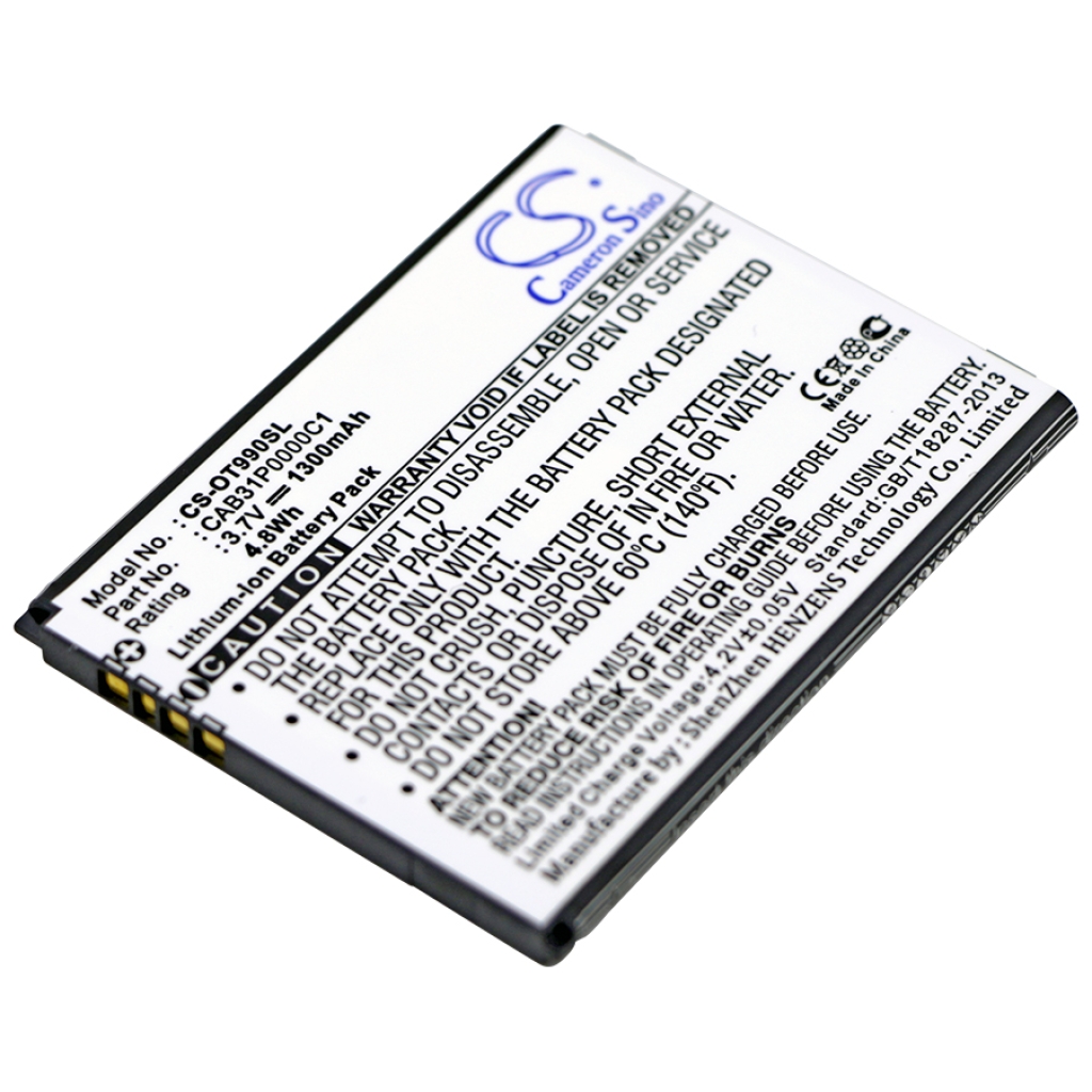 Batterier till mobiltelefoner TCL CS-OT990SL