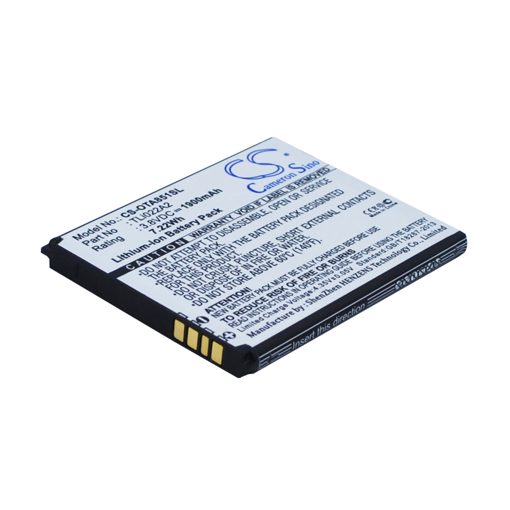 Batterier till mobiltelefoner Alcatel CS-OTA851SL