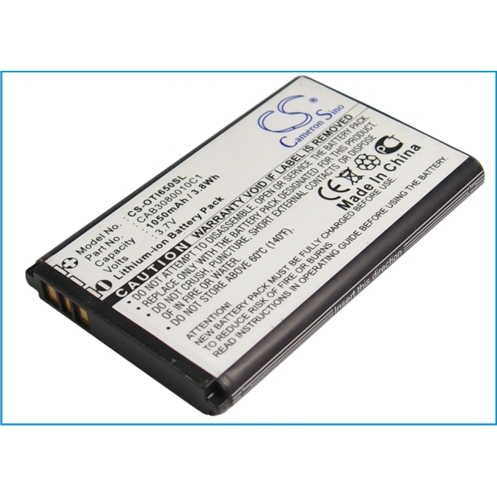 Batterier till mobiltelefoner Alcatel CS-OTI650SL