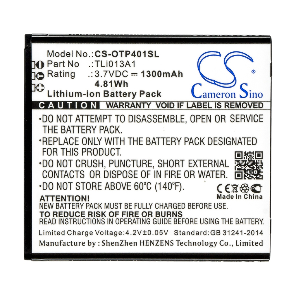 Battery Replaces TLi013A1