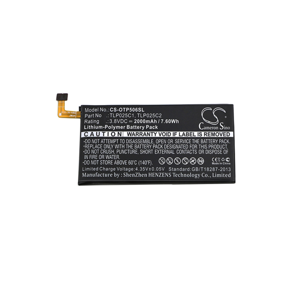 Batterier till mobiltelefoner Alcatel CS-OTP506SL