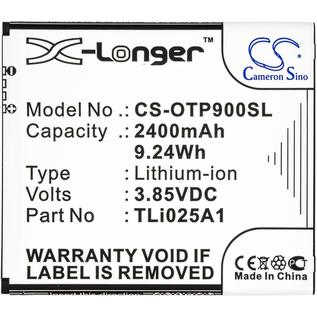 Batterier till mobiltelefoner Alcatel CS-OTP900SL