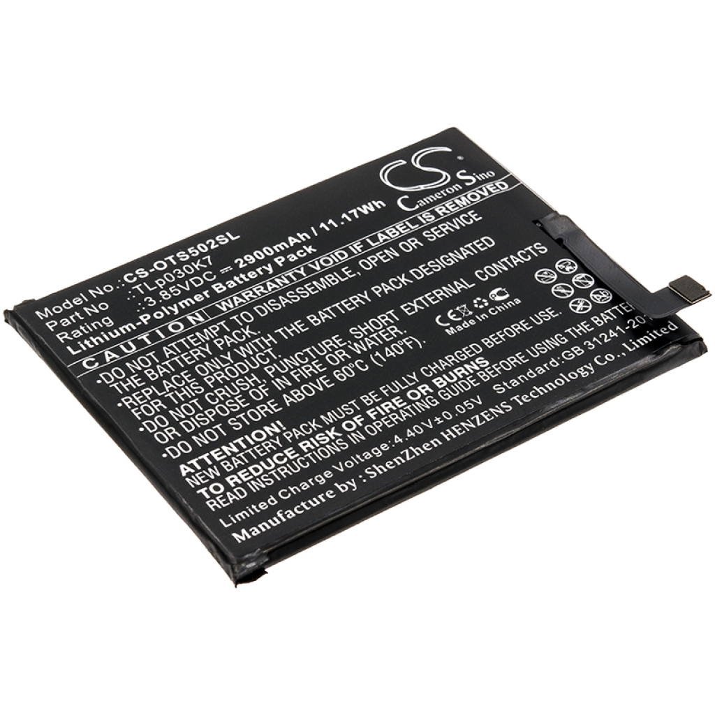 Batterier till mobiltelefoner Alcatel CS-OTS502SL