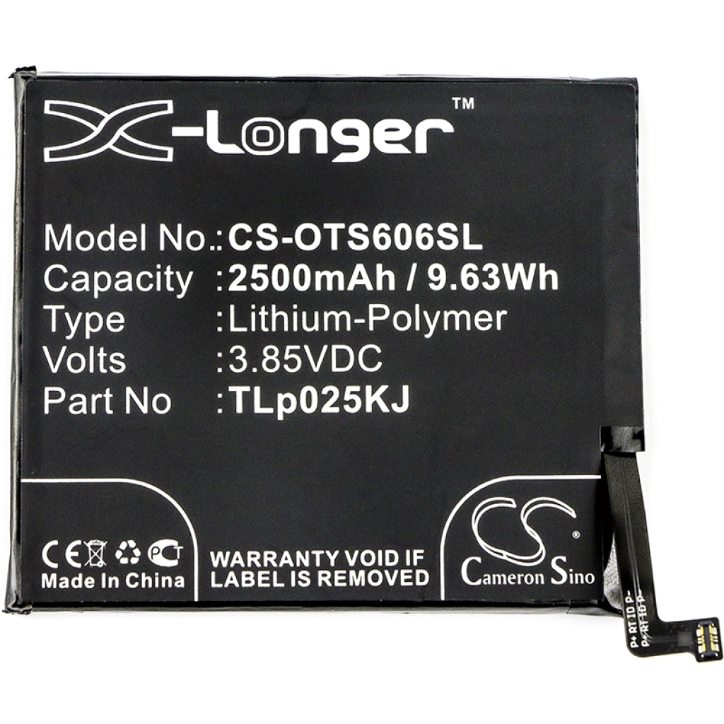 Batterier till mobiltelefoner Alcatel CS-OTS606SL