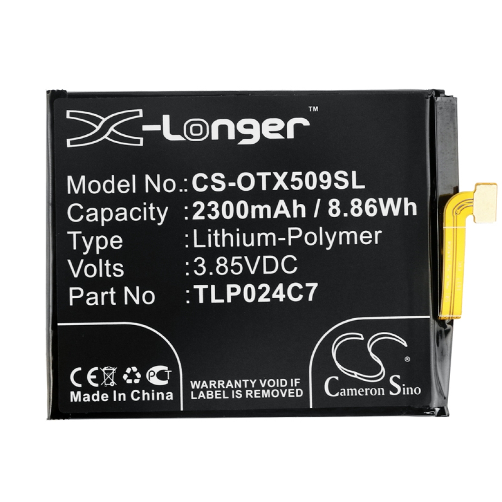 Batterier till mobiltelefoner Alcatel CS-OTX509SL