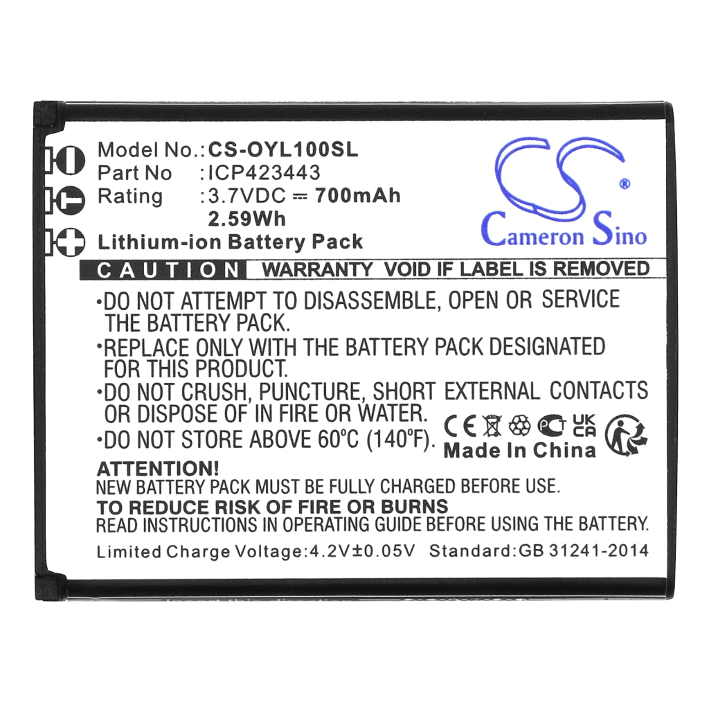 Batterier Ersätter ICP423443