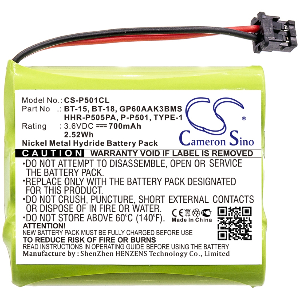 Batterier till trådlösa telefoner Tesco CS-P501CL
